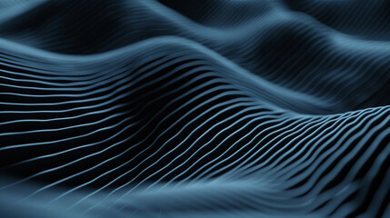 Poster - A blue wave with a lot of lines