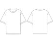 © GD TAWHIDUL - oversized t shirt vector tee Shirt fashion flat drawing illustration template template