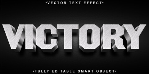 Poster - Dark Victory Vector Fully Editable Smart Object Text Effect