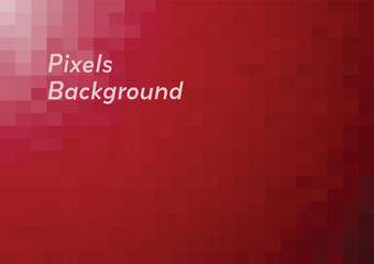 Poster - abstract minimal pixel art background red gradient color illustration template for digital art