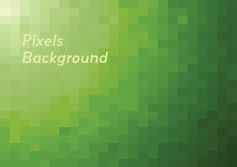 Poster - abstract minimal pixel background gradient of green color illustration template for digital art