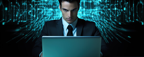 a focused professional analyzing data