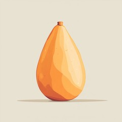 Poster - artwork features minimalist representation taro root depicted light brown hue smooth oval shape creating elegant and clean aesthetic white backdrop.