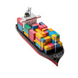 © 1000lnw - Explore the vibrant world of cargo shipping with colorful containers on isolated background