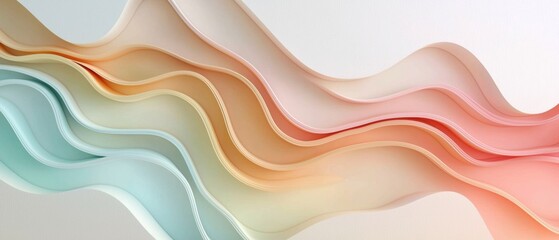 Wall Mural - A colorful wave made of paper