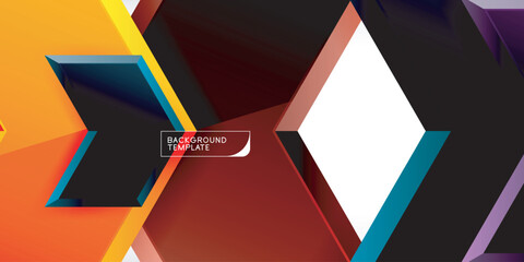 Poster - Technology dynamic arrow geometric background. Vector Illustration For Wallpaper, Banner, Background, Card, Book Illustration, landing page