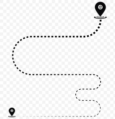 Poster - Flat icon set of location and map pins. EPS 10.