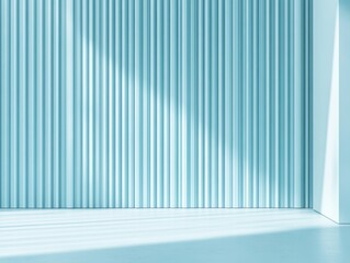 Aufkleber - A minimalist pale blue backdrop with vertical stripes creating a serene and modern atmosphere for various creative projects