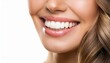 © dmnkandsk - Beautiful white teeth, women's shining smile, dental health, closeup