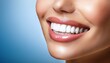 © dmnkandsk - Beautiful white teeth, women's shining smile, dental health, closeup