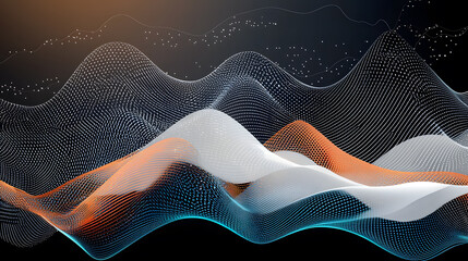 Sticker - Abstract waves with dynamic motion and vibrant colors