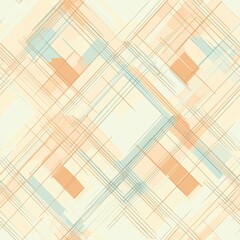 Leinwandbilder - Vintage-style plaid pattern featuring subtle colors in a seamless design perfect for textile applications, wallpapers, or background decorations