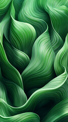Fototapete - Elegant green lines form a contemporary, luxurious backdrop for chic wallpaper