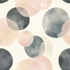 Aufkleber - Soft and muted watercolor circles create a calming pattern ideal for modern decor and creative designs