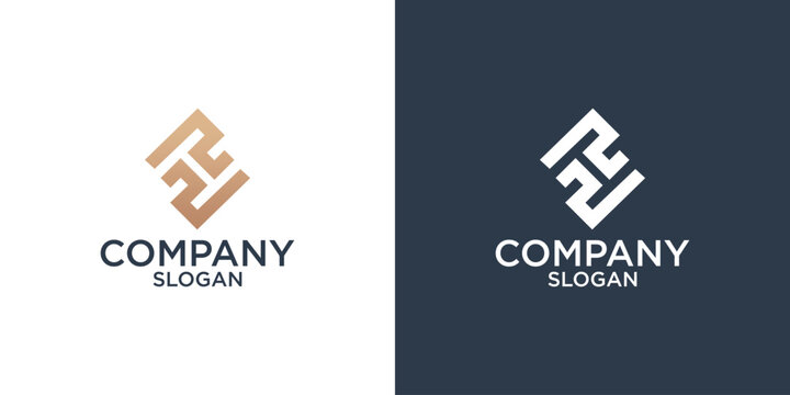 collection of letter H abstract monogram logo design vector
