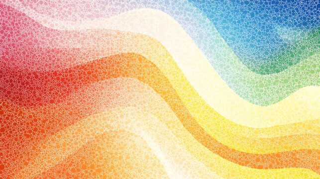 Abstract wave design with rainbow colors and text space image