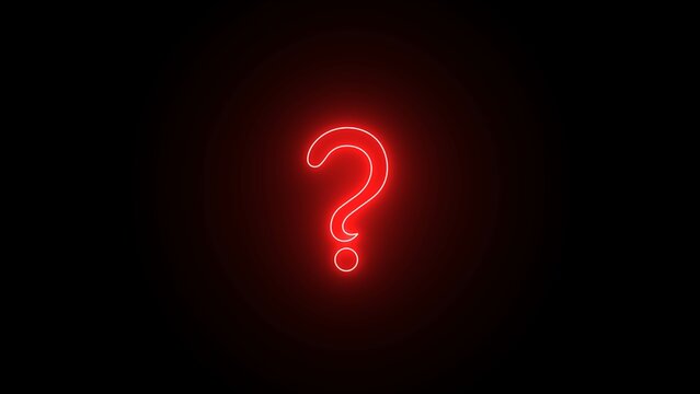 Neon blue question mark on a neon question mark hanging from a string, with a dark brick wall background-standard.Question Mark Red Neon Light On Black Wall.Neon sign in form of a question mark.