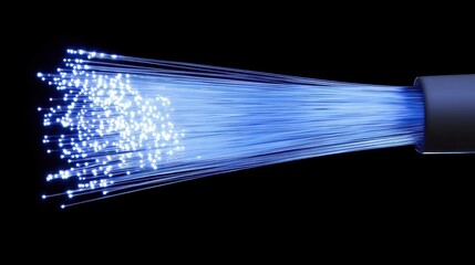 Poster - Fiber Optic Cable with Glowing Light Abundance