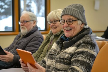 Poster - Empowering tech-savvy seniors embracing digital literacy in age-related classes for enhanced connectivity and skills development