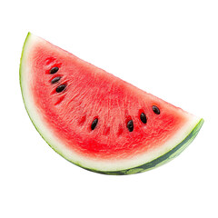 Poster - Slice of watermelon isolated transparent background