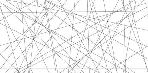 Aufkleber - Abstract white background with random lines. abstract lines in black tone of many squares and rectangle shapes on white background. A beautiful Chaotic line seamless pattern., Vector illustration.