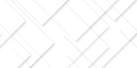 Poster - Abstract white background with diamond and triangle shapes layered in modern abstract pattern design.Grey white abstract square background geometry shine and layer element vector for presentation.	
