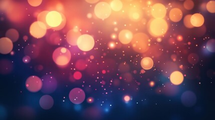 Poster - Colorful Bokeh Lights with Soft Focus Background