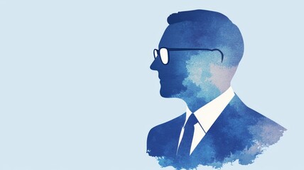Poster - Digital Strategist Silhouette with Color Overlays