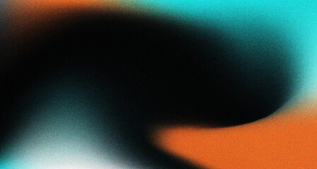 Wall Mural - Grainy orange green abstract background, gradient noise texture modern banner poster header backdrop design