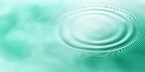 Poster - calm water ripples in soft green background