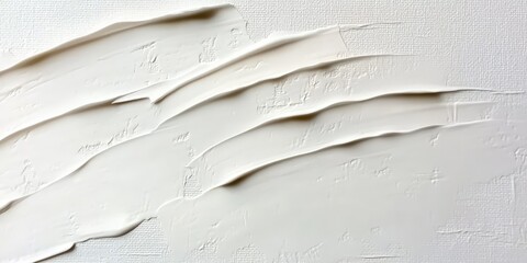 Poster - White Textured Canvas with Layered Patterns