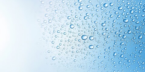 Poster - water droplets on blue background