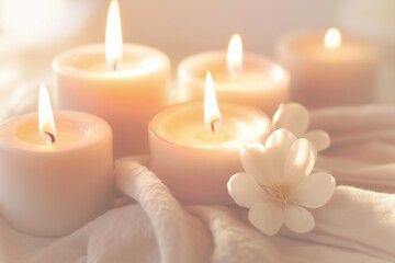 Scented candles provide a relaxing and romantic feeling