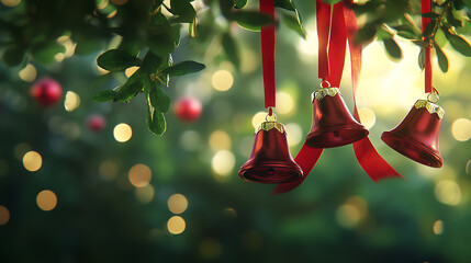 Wall Mural - Decorate your home with festive bells for the holidays