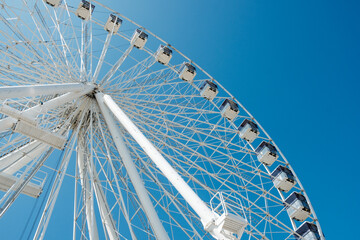 Newcastle UK: 26th June 2024: Newcastle Hoppings funfair on sunny day