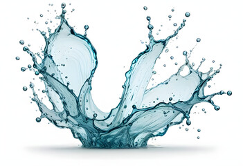 Wall Mural - water splash isolated on white