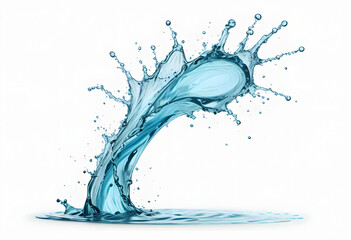 Wall Mural - water splash isolated on white