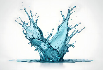 Wall Mural - water splash isolated on white