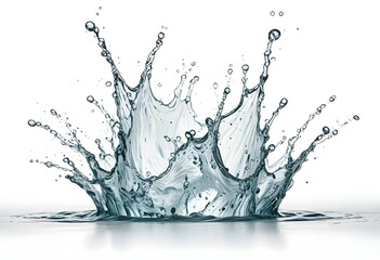 Wall Mural - water splash isolated on white