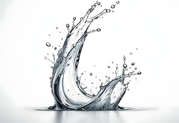 Wall Mural - water splash isolated on white