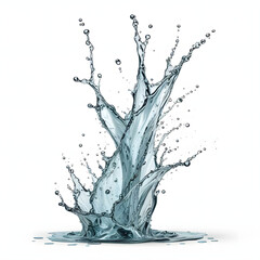 Wall Mural - water splash isolated on white