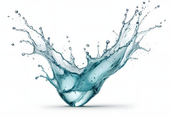 Wall Mural - water splash isolated on white
