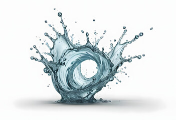 Wall Mural - water splash isolated on white