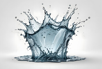 Wall Mural - water splash isolated on white
