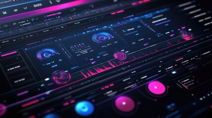 Poster - An interactive timeline showcasing essential tools and features of video editing software, designed for seamless post-production processes.