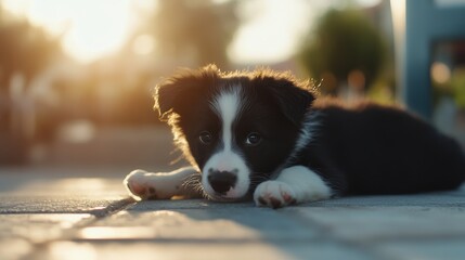 Wall Mural - Border Collie Puppy.