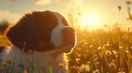 Sticker - Puppy Sunset.