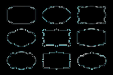 Aufkleber - A set of simple vintage style frames