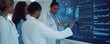 © Photo18@desing - Group of doctors analyzing a large interactive health screen, advanced medical data, teamwork in healthcare