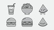 © Jawada07 - Clean Minimalist Food & Drink Silhouette Icons for Modern Design